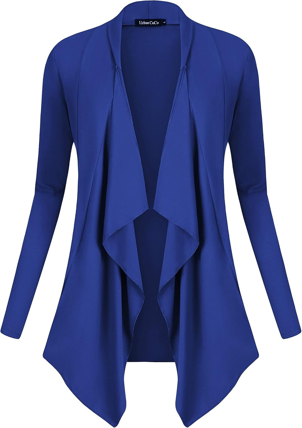 Women'S Drape Front Open Cardigan Long Sleeve Irregular Hem