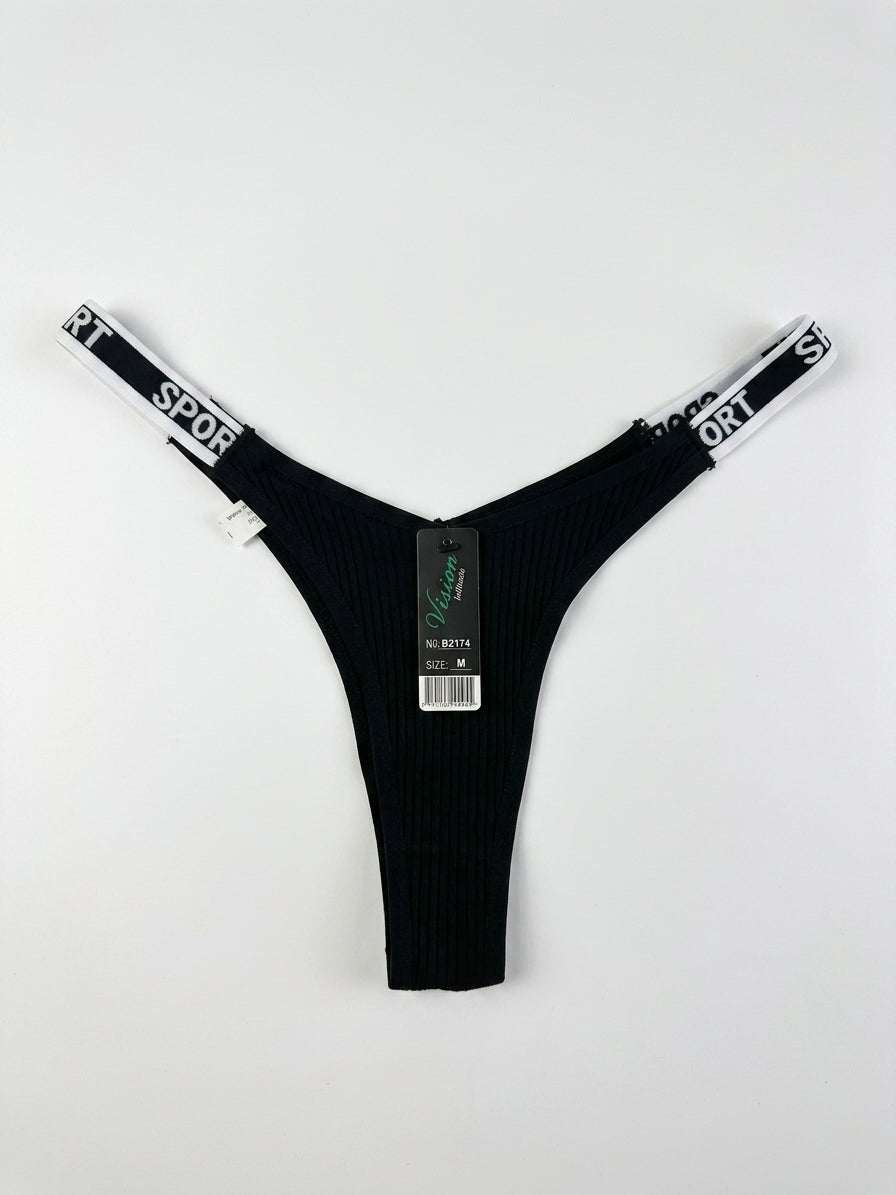 Sport Ribbed Thong