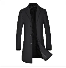 Winter Jacket Men Wool Pea Coat Oversized Overcoat Solid Business Casual Coat Men's Clothing Woollen Coats 4XL AF2011