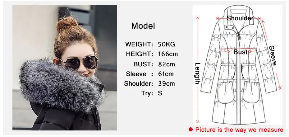 2025 New Arrival Fashion Slim Women Winter Jacket Cotton Padded Warm Thicken Ladies Coat Long Coats Parka Womens Jackets