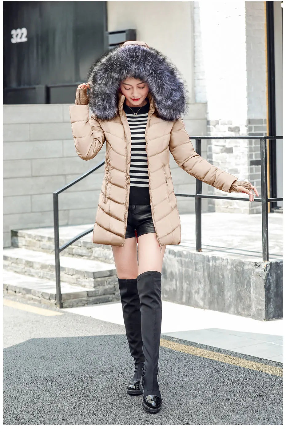 2025 New Arrival Fashion Slim Women Winter Jacket Cotton Padded Warm Thicken Ladies Coat Long Coats Parka Womens Jackets
