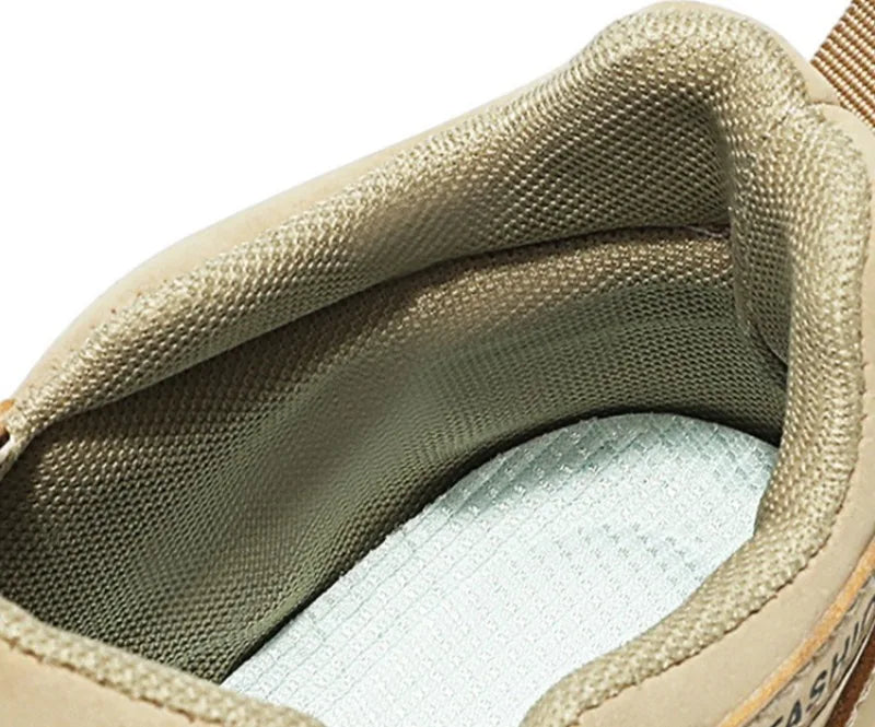 Mens Casual Labor Shoes Fashion Zipper Versatile Men Outdoor Climbing Shoes Non Slip Wear-resistant Sneakers Zapatos Para Hombre