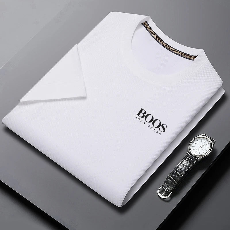 Men's T-shirt New Embroidered Summer Round Neck Short Sleeve T-shirt Men's Short Sleeve Top Harajuku Men's Clothing T-shirt