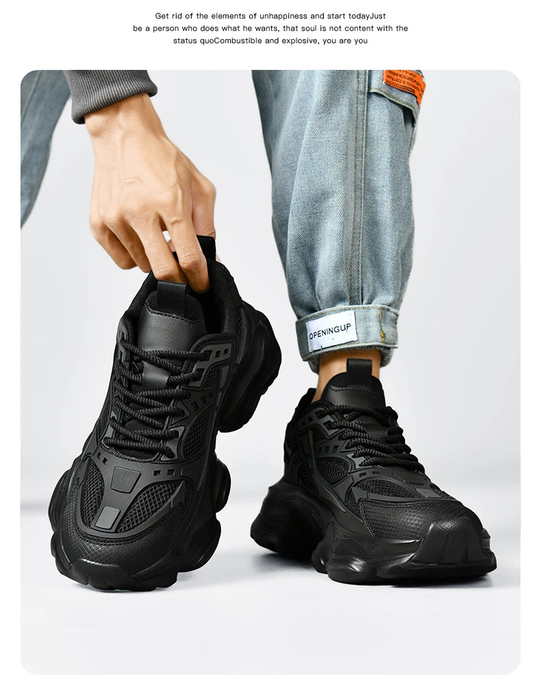 Men's Sneakers Casual  Athletic Walking Sneakers Male Black High Quality Trend Platform Running Basketball Shoes For Men 2025
