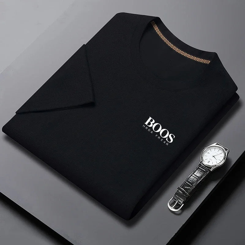 Men's T-shirt New Embroidered Summer Round Neck Short Sleeve T-shirt Men's Short Sleeve Top Harajuku Men's Clothing T-shirt