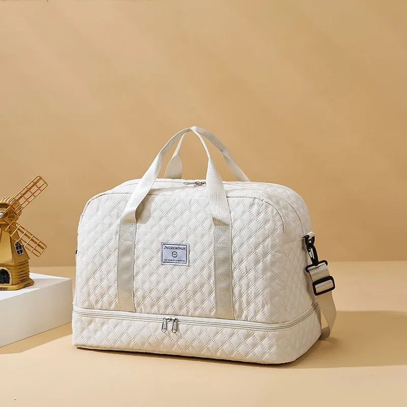 Large Capacity Gym Bag, Handbag - Fashionable and Practical Compartment Design, Suitable for Gym,Yoga and Shoulder Bag for Women