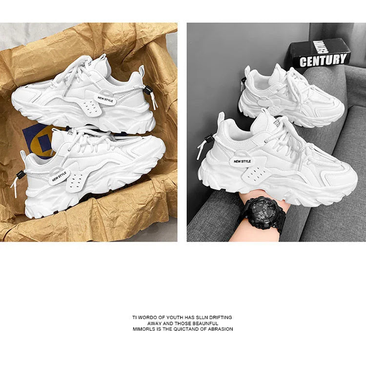 Fashion Men Casual Shoes Hot-selling Men's Platform Sneakers Comfortable Breathable Hard Wearing Men Running Shoes Tenis Hombres