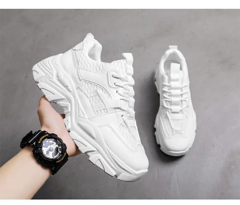 Men's mesh breathable Shoes Trendy versatile Sneakers Casual thick soled Designer running shoes Fashion Luxury Male footwear