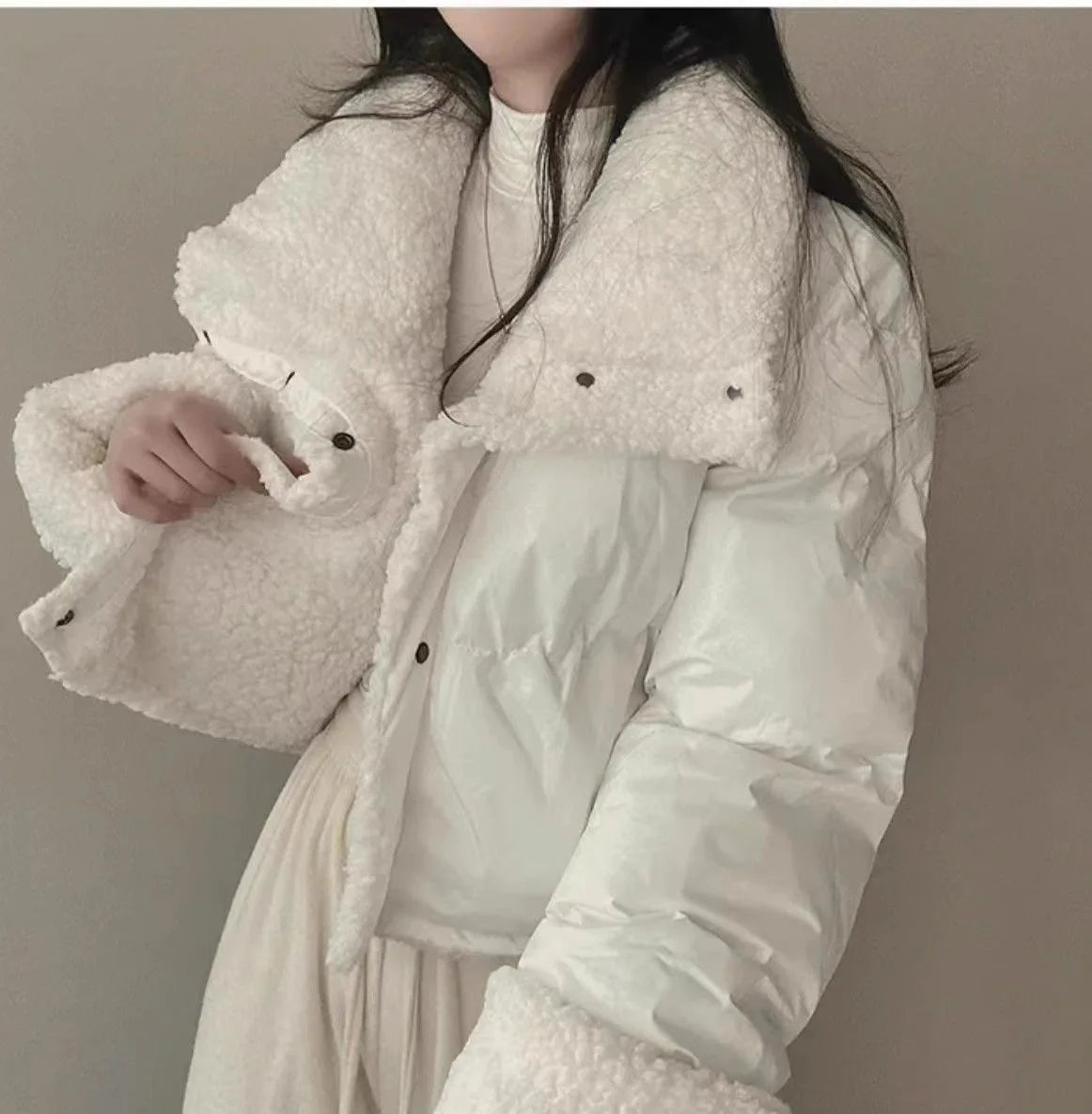 Women's Winter Tops Jacket Cotton Coat Versatile Skinny Long Sleeve Lapel Short Warm Thickened Vintage New Comfortable Versatile