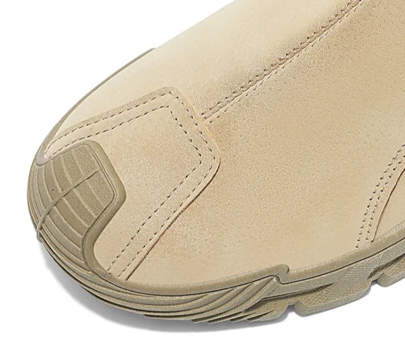 Mens Casual Labor Shoes Fashion Zipper Versatile Men Outdoor Climbing Shoes Non Slip Wear-resistant Sneakers Zapatos Para Hombre