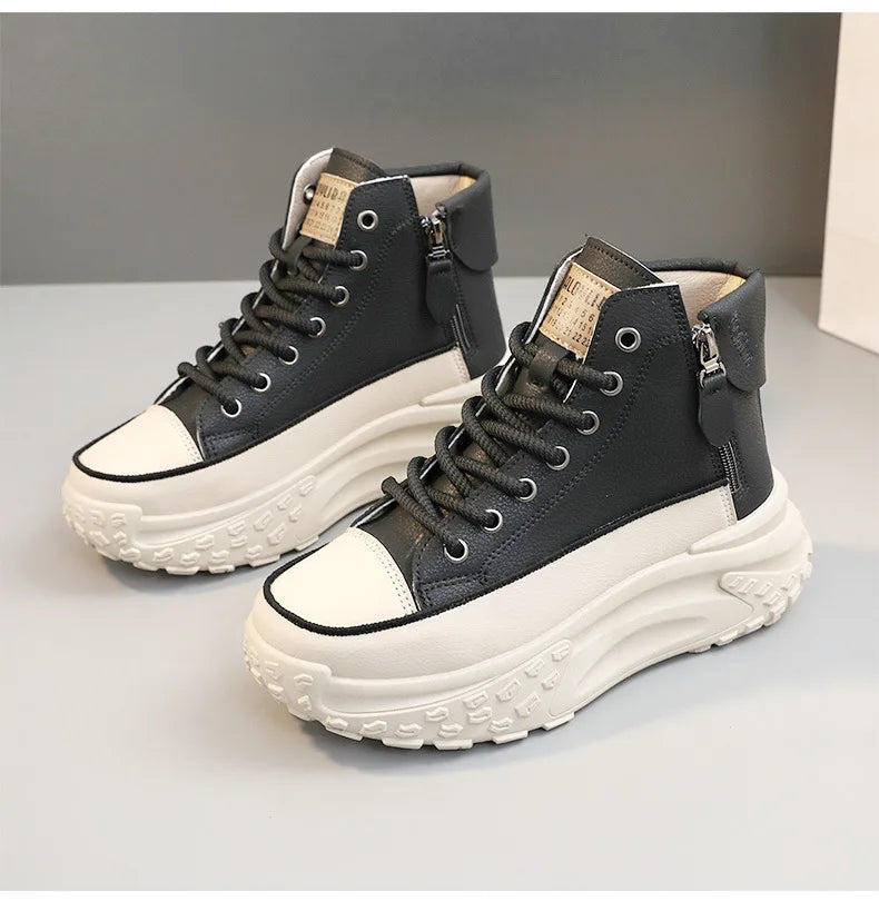 2025 New Women Sneakers Luxury Fashion High Top Women Boots Platform Casual Shoes Outdoor Running Shoes for Women Tenis De Mujer