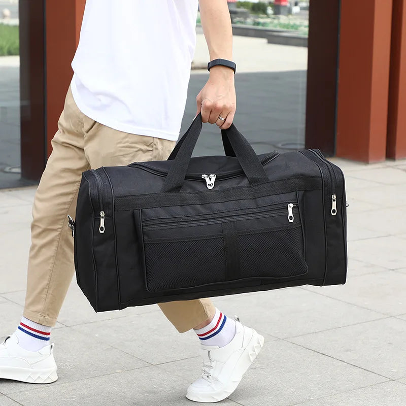 Men Nylon Travel Duffel Bag Carry On Luggage Bag Men Tote Large Capacity Weekender Gym Sport Holdall Overnight Bag Pouches