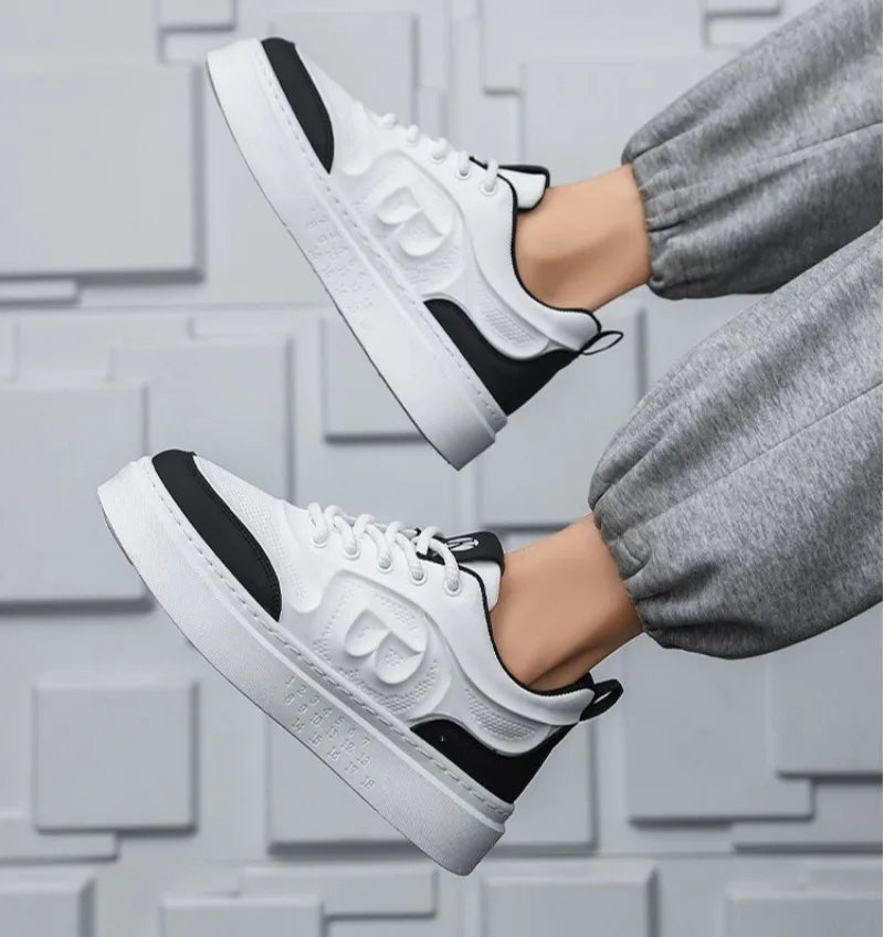 Tenis Para Hombre 2025 Men Casual Sport Shoes Spring Summer Trend Leather Low-top Flat Shoes Man Walking Footwear Versatile Plus