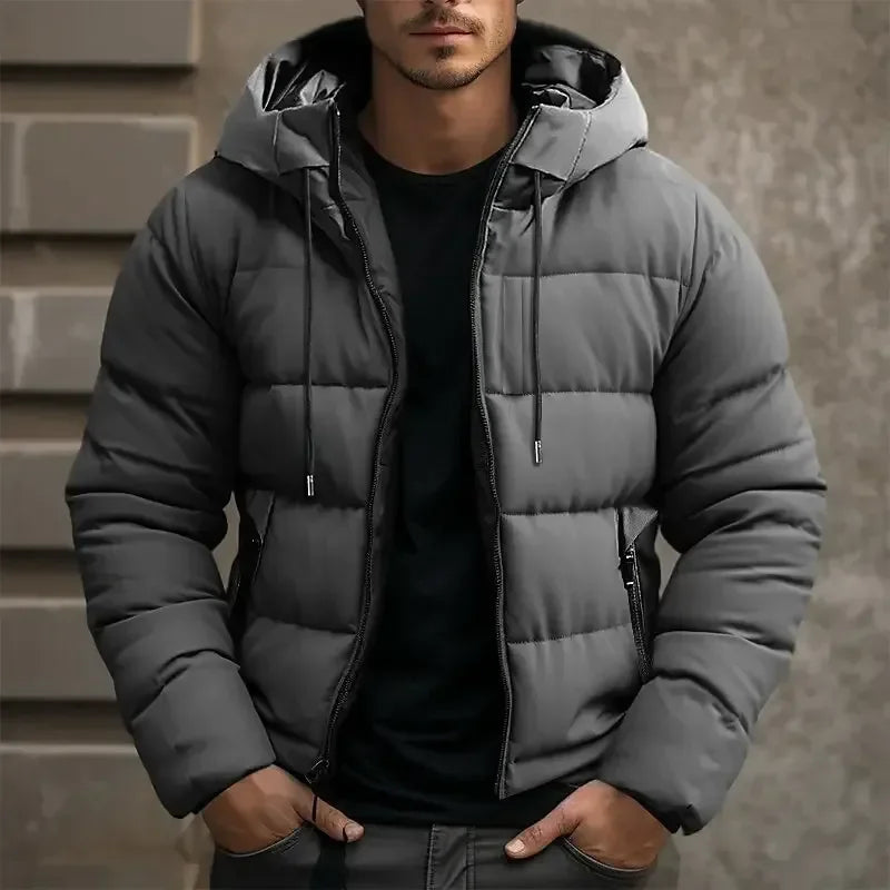 Winter Solid Color Windproof Jacket Warm Cold Resistant Zipper Unisex Casual Daily Outdoor Fashion Simplicity Thickening Coat