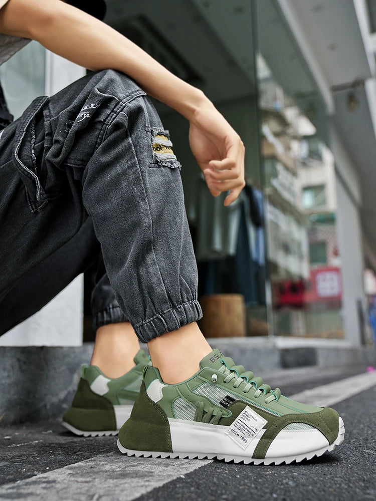 Men Luxury Sneakers Sports Shoes Moccasins Chunky Men Casual Sneakers Comfortable Breathable Trend Designed Personality Shoes