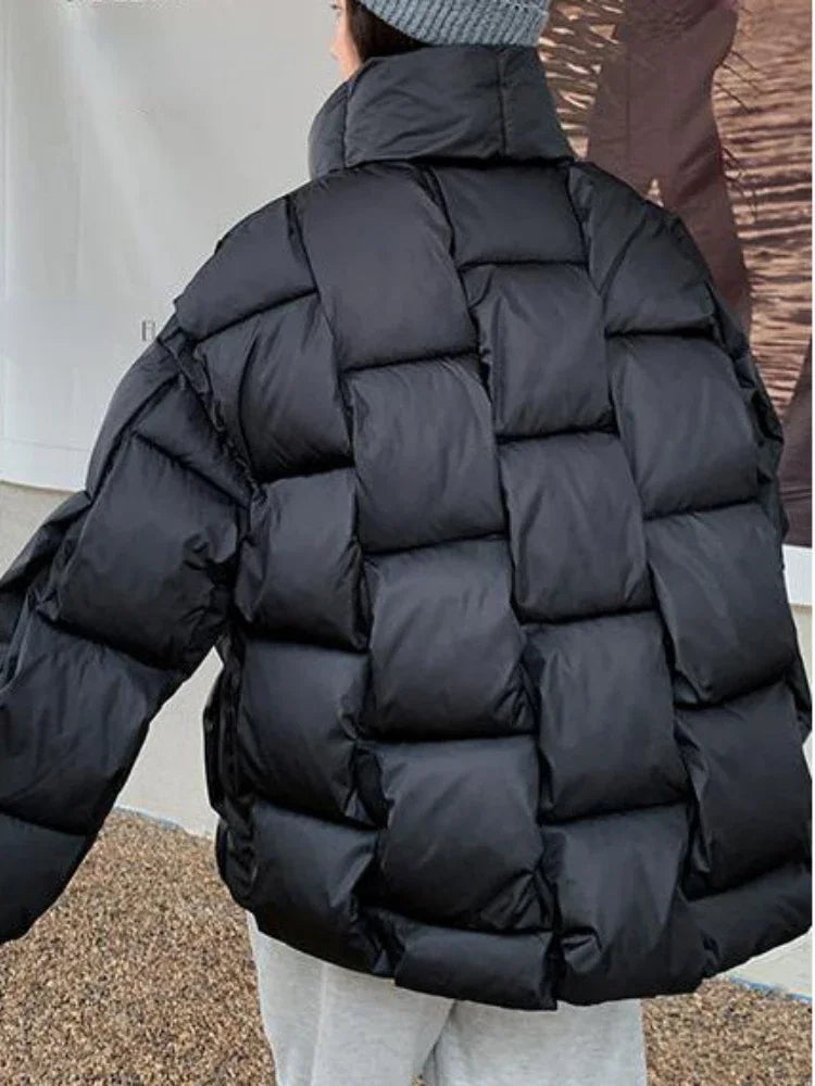 Winter Jacket for Women Three-dimensional Loose Fashion Women Coat Solid High Street Warm and Thick 2025  New Down Jacket
