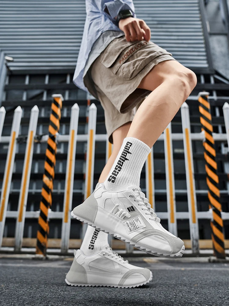 Men Luxury Sneakers Sports Shoes Moccasins Chunky Men Casual Sneakers Comfortable Breathable Trend Designed Personality Shoes