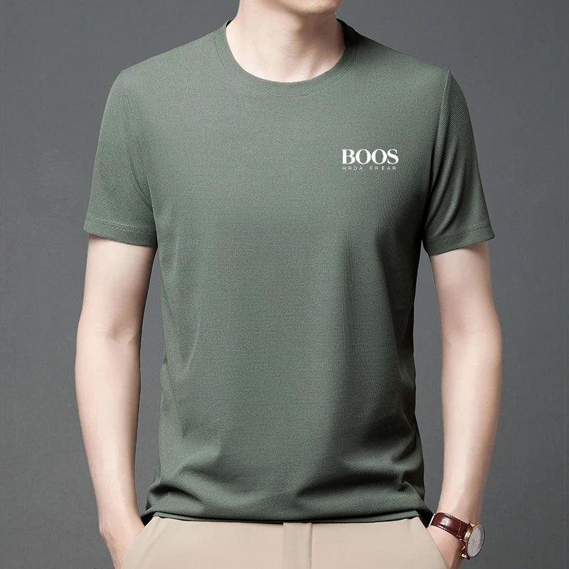 Men's T-shirt New Embroidered Summer Round Neck Short Sleeve T-shirt Men's Short Sleeve Top Harajuku Men's Clothing T-shirt
