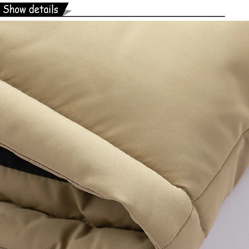 Autumn Winter Men Outdoor Removable Hooded Windbreak Jacket Coats Men Warm Outwear Casual Fashion Solid Parkas Jacket Male Tops