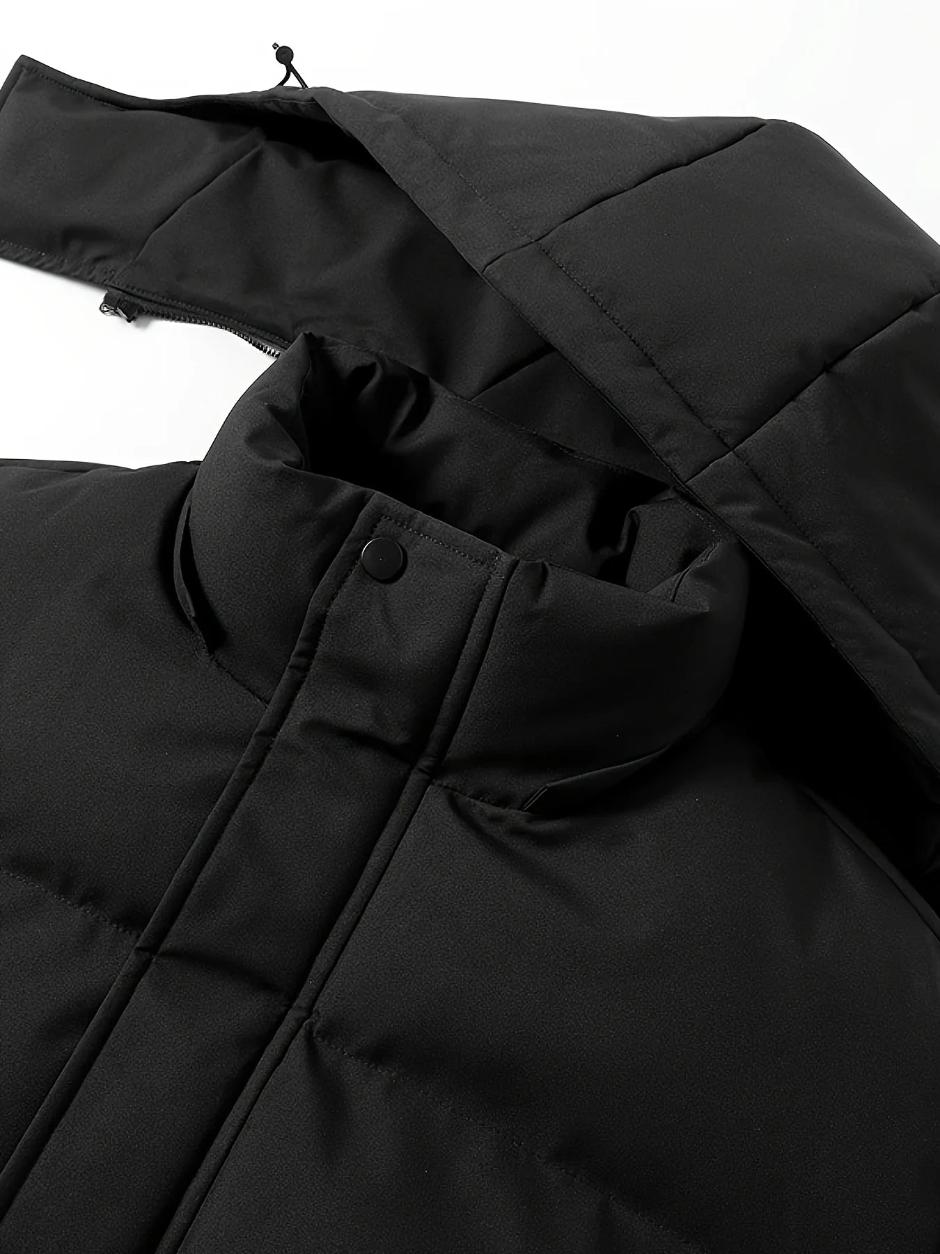 Men's Solid Color Detachable Hooded Thickened Jacket, Regular Casual Long-Sleeved Warm Lining Autum and Winter Jacket, Suitable for Men's Daily Wear, Autum Clothing, Fresh, Autum and Winter Matchinging