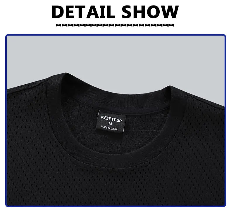 Men Gym Muscle Shirt Running Workout Loose Short Sleeve Tennis Football Training Shirt Quick Dry T-Shirt Casual Crew Neck Tees