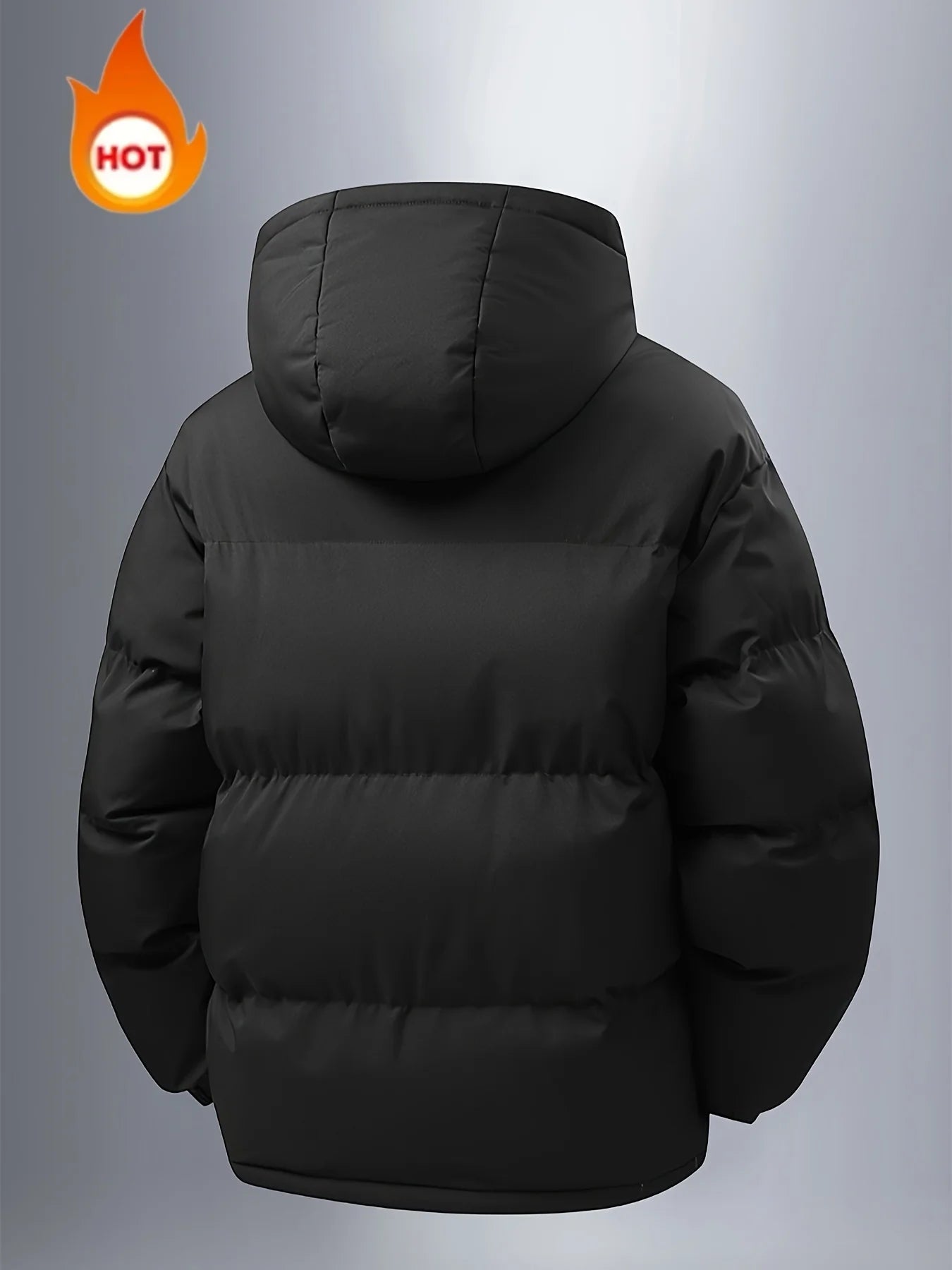 Men's Solid Color Detachable Hooded Thickened Jacket, Regular Casual Long-Sleeved Warm Lining Autum and Winter Jacket, Suitable for Men's Daily Wear, Autum Clothing, Fresh, Autum and Winter Matchinging