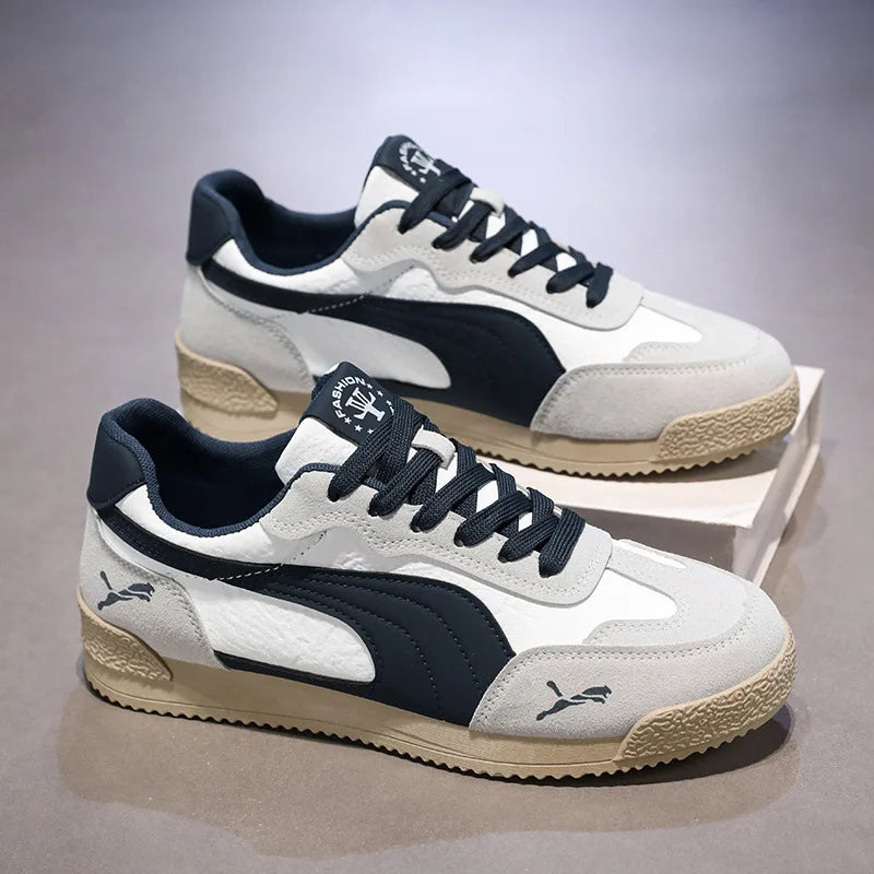 Large Size Men Casual Shoes Spring Autumn Breathable Comfortable Vintage Sneakers Fashion Lace Up Outdoor Non Slip Running Shoes