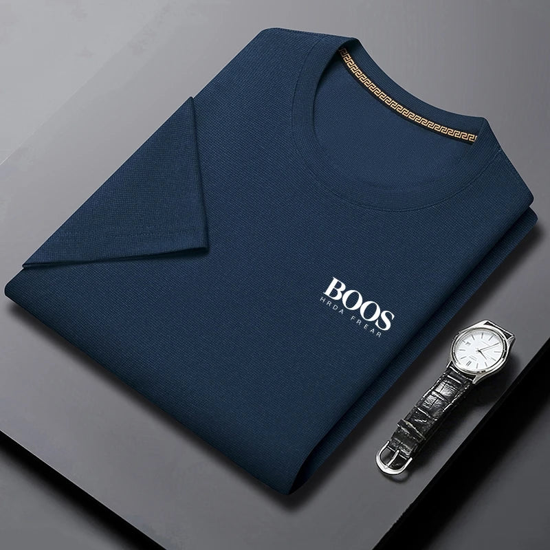 Men's T-shirt New Embroidered Summer Round Neck Short Sleeve T-shirt Men's Short Sleeve Top Harajuku Men's Clothing T-shirt