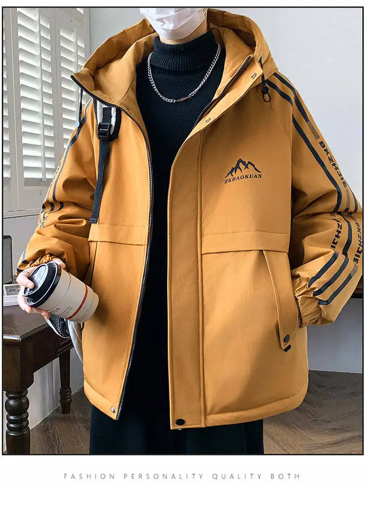 Winter Jacket For Teenagers Boys Fleece Lined Thickened Bomber Jacket Fashionable Quilted Coat Middle School Student Warm Jacket
