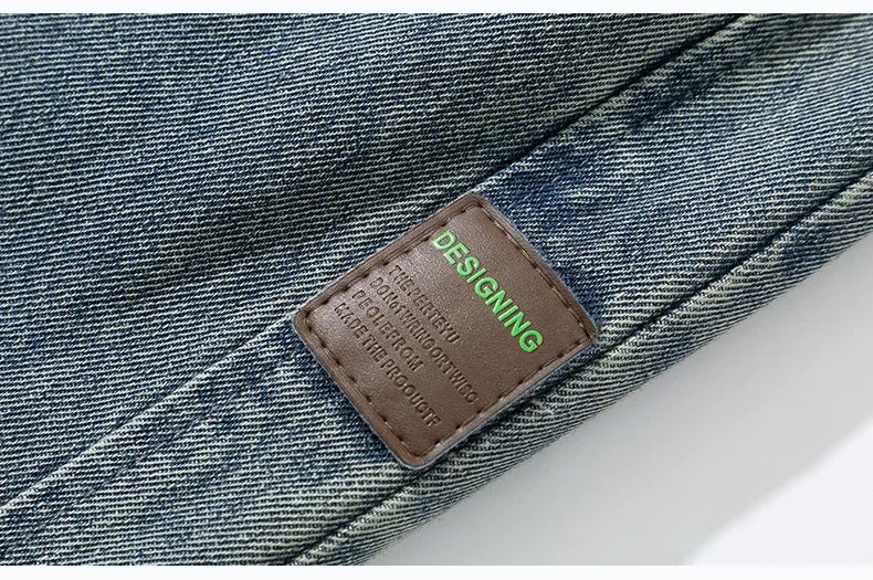 Autumn New Wide Leg Washing Jean Pants Men Trousers Neutral Solid Color Loose Casual Straight Outdoor Fashion Pants Big Size 8xl