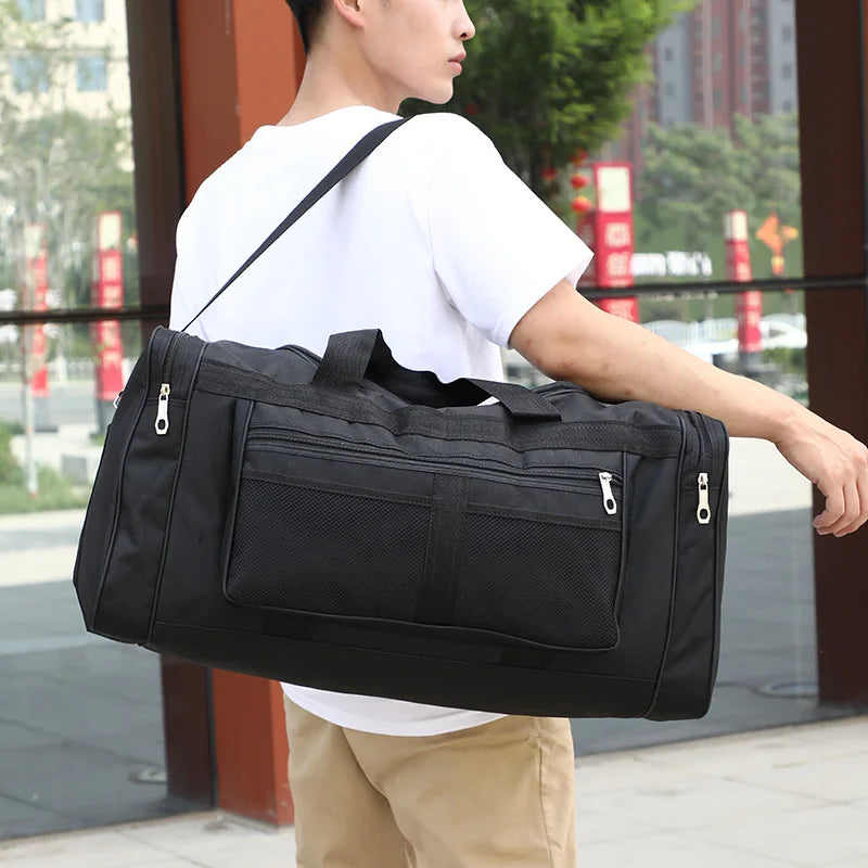 Men Nylon Travel Duffel Bag Carry On Luggage Bag Men Tote Large Capacity Weekender Gym Sport Holdall Overnight Bag Pouches