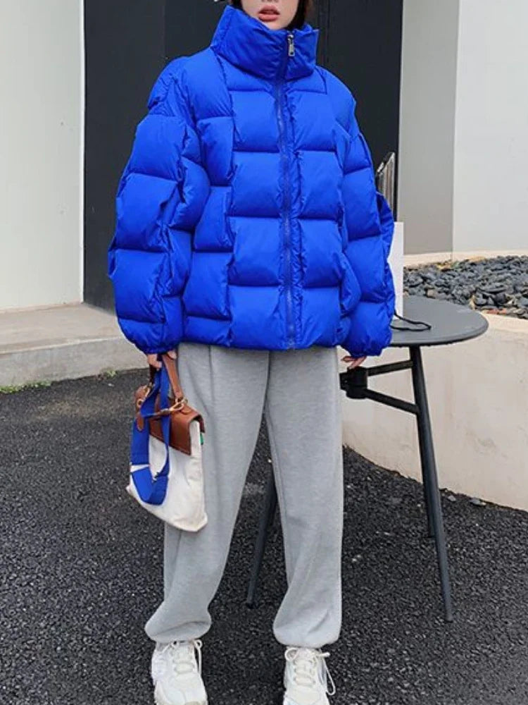 Winter Jacket for Women Three-dimensional Loose Fashion Women Coat Solid High Street Warm and Thick 2025  New Down Jacket