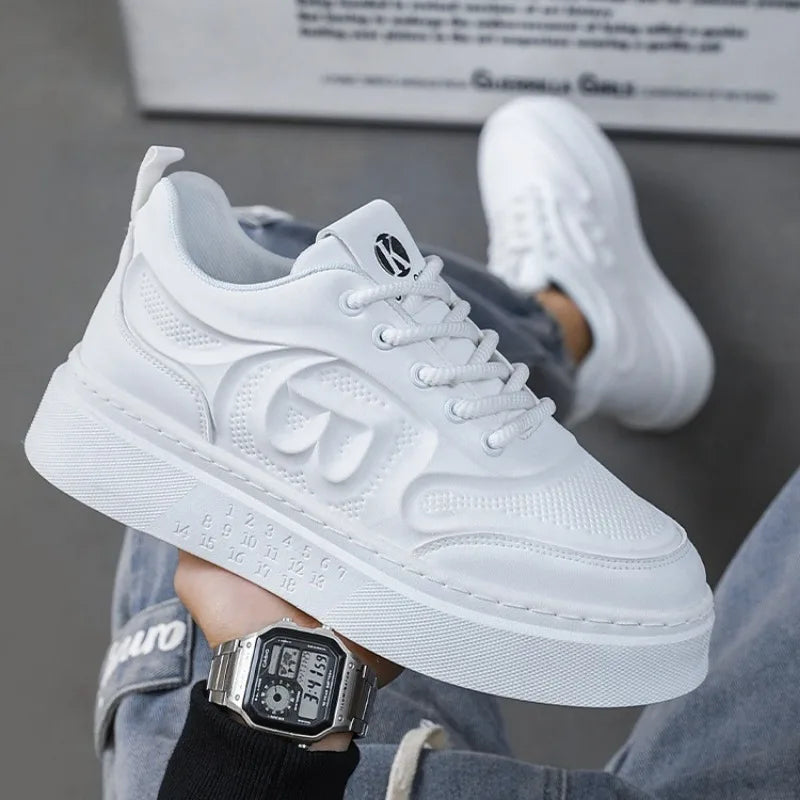 Tenis Para Hombre 2025 Men Casual Sport Shoes Spring Summer Trend Leather Low-top Flat Shoes Man Walking Footwear Versatile Plus