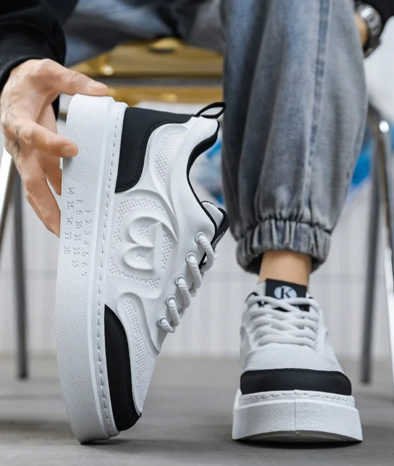 Tenis Para Hombre 2025 Men Casual Sport Shoes Spring Summer Trend Leather Low-top Flat Shoes Man Walking Footwear Versatile Plus