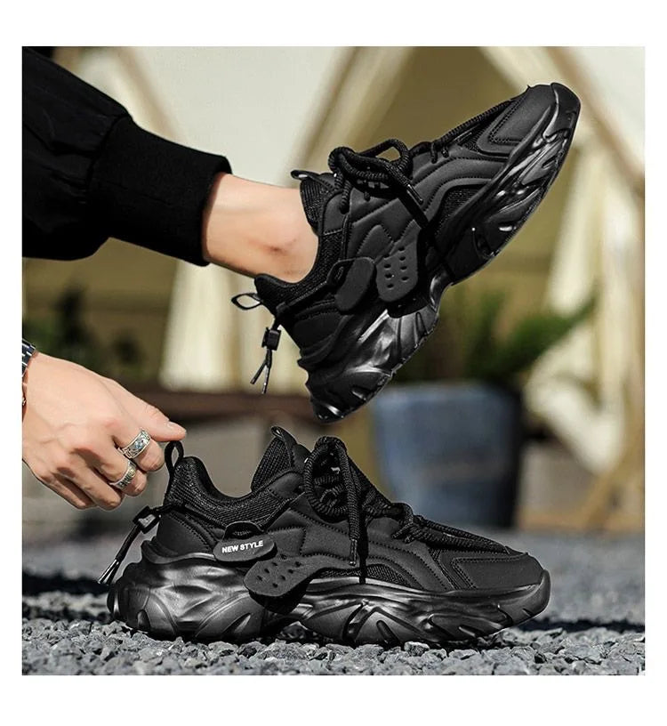 Fashion Men Casual Shoes Hot-selling Men's Platform Sneakers Comfortable Breathable Hard Wearing Men Running Shoes Tenis Hombres