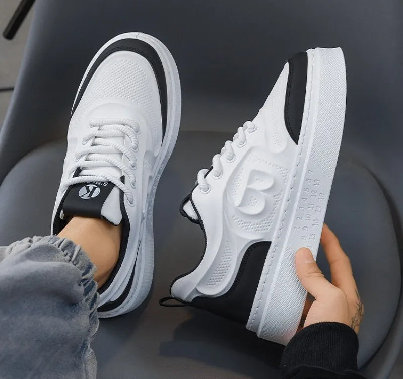 Tenis Para Hombre 2025 Men Casual Sport Shoes Spring Summer Trend Leather Low-top Flat Shoes Man Walking Footwear Versatile Plus