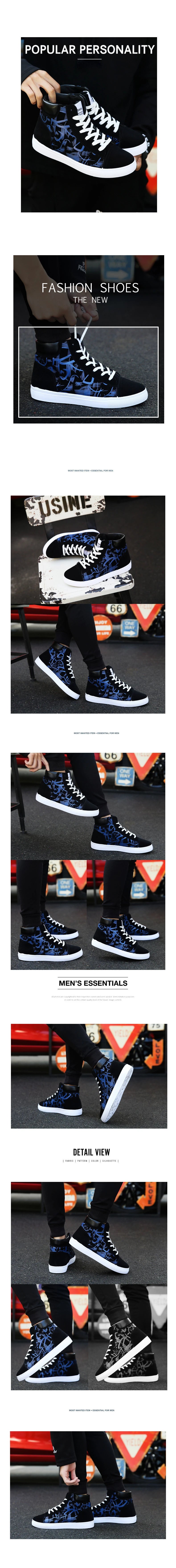 High Top Causal Shoes for Men Fashion Platform Sneakers All-match Men Boots  Outdoor Breathable Men Sports Shoes Tenis Masculino