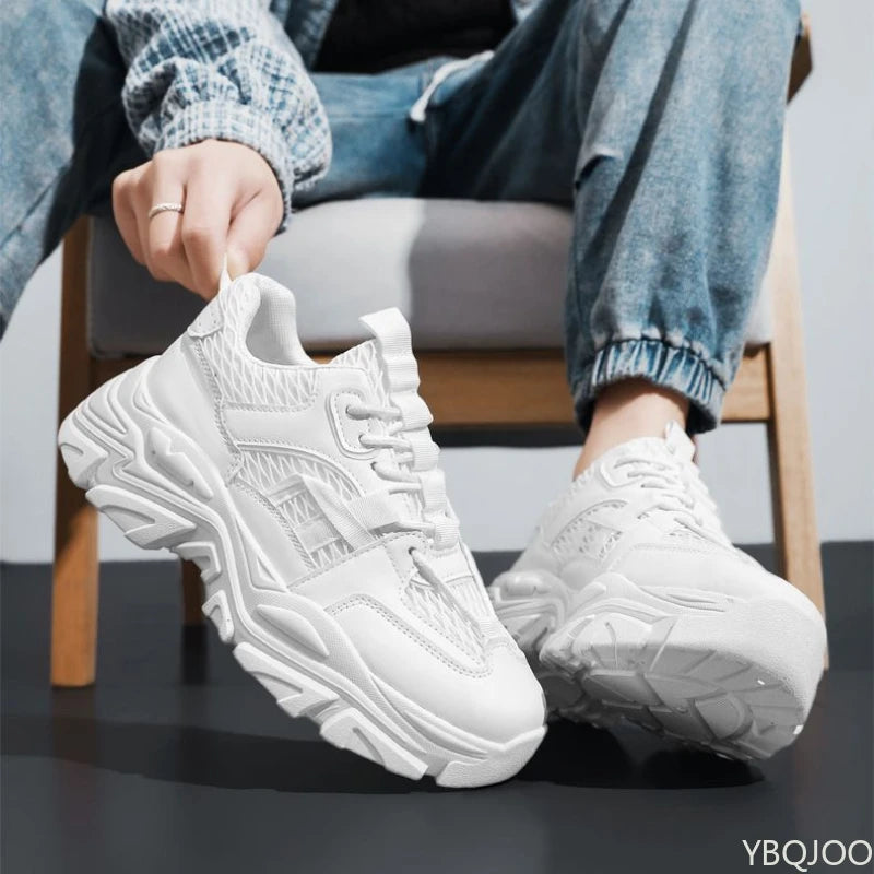 Men's mesh breathable Shoes Trendy versatile Sneakers Casual thick soled Designer running shoes Fashion Luxury Male footwear