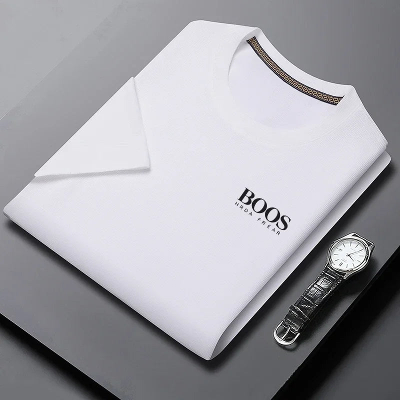 Men's T-shirt New Embroidered Summer Round Neck Short Sleeve T-shirt Men's Short Sleeve Top Harajuku Men's Clothing T-shirt