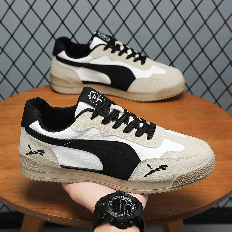 Large Size Men Casual Shoes Spring Autumn Breathable Comfortable Vintage Sneakers Fashion Lace Up Outdoor Non Slip Running Shoes