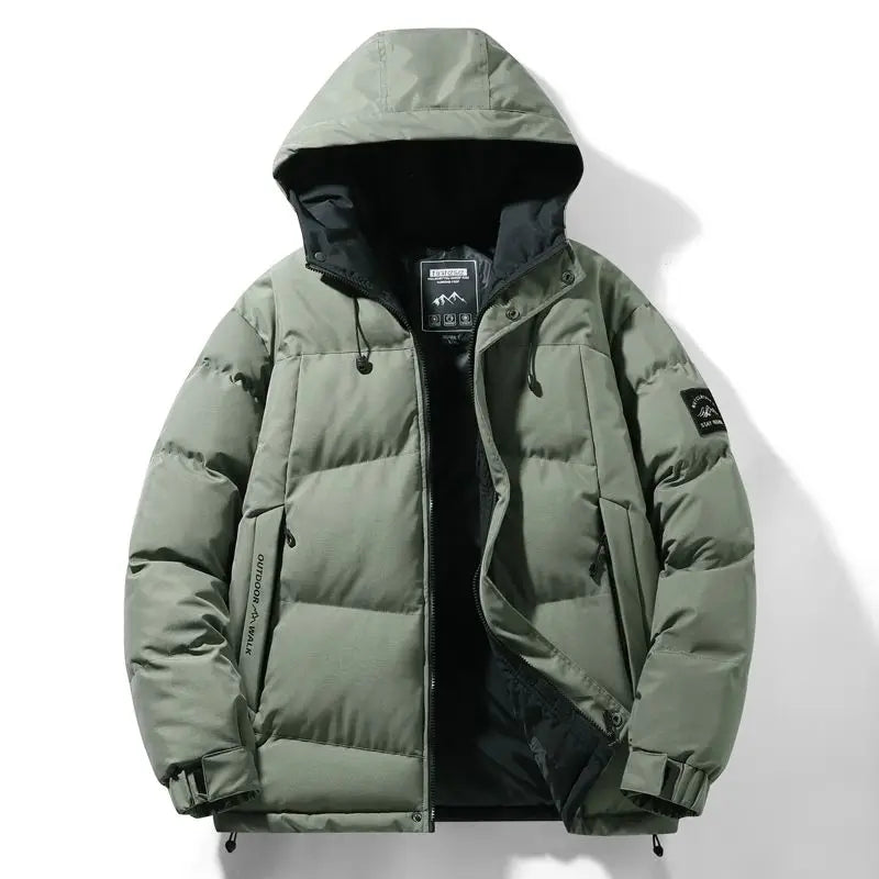 New Winter Hooded Bread Jacket Thickened Warm and Cold-proof Cotton-padded Jacket Winter Down Cotton-padded Jackets for Men