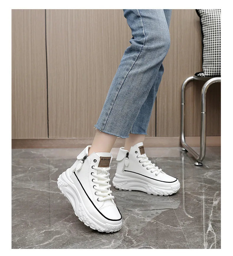 2025 New Women Sneakers Luxury Fashion High Top Women Boots Platform Casual Shoes Outdoor Running Shoes for Women Tenis De Mujer