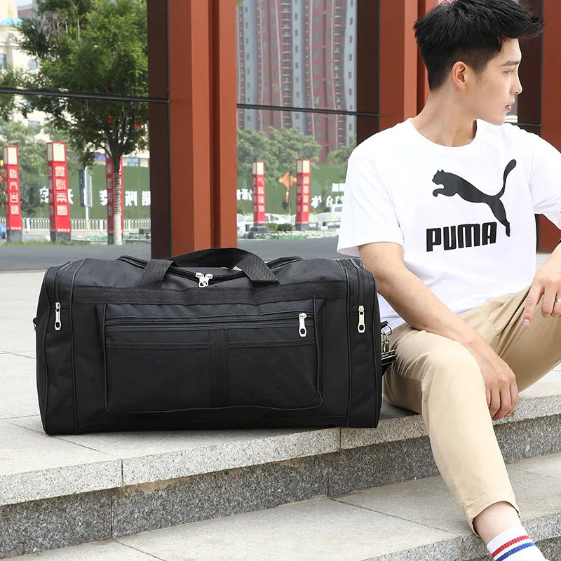 Men Nylon Travel Duffel Bag Carry On Luggage Bag Men Tote Large Capacity Weekender Gym Sport Holdall Overnight Bag Pouches