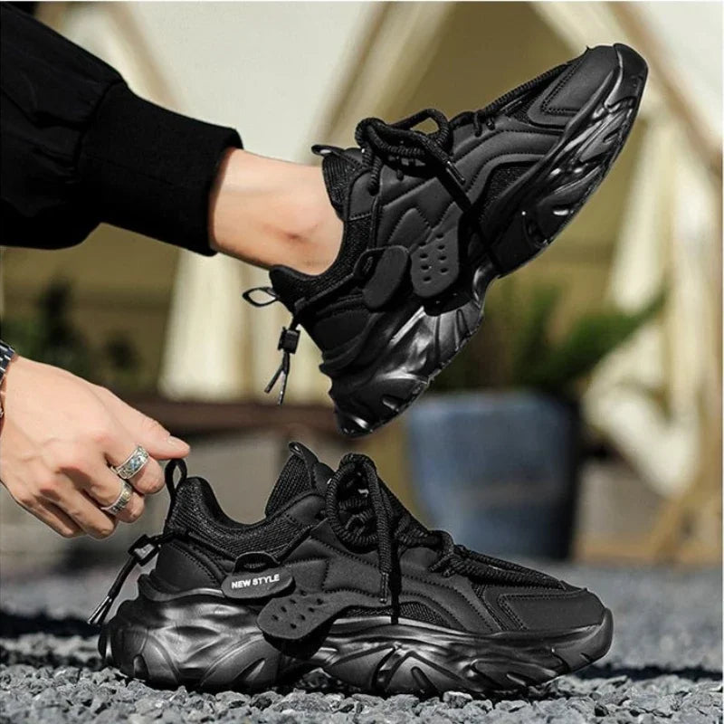 Fashion Men Casual Shoes Hot-selling Men's Platform Sneakers Comfortable Breathable Hard Wearing Men Running Shoes Tenis Hombres
