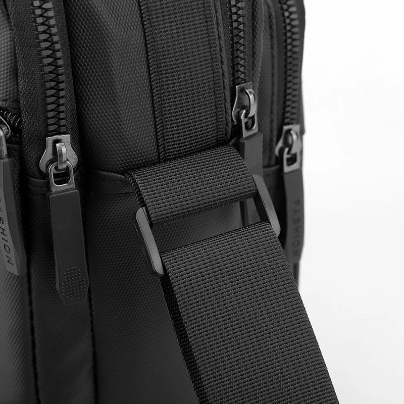 Men's Crossbody Bag - Multi-Compartment Business Shoulder Bag with Adjustable Strap, Compact Design for Travel & Everyday Use