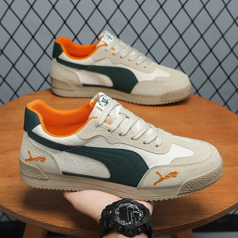 Large Size Men Casual Shoes Spring Autumn Breathable Comfortable Vintage Sneakers Fashion Lace Up Outdoor Non Slip Running Shoes