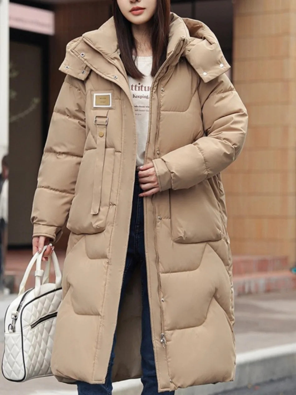 Long Winter Jacket New Coat Women Down Cotton Jackets Warm Hooded Parkas Outwear Female Thick Cold Snow Wear Coats Puffer Jacket