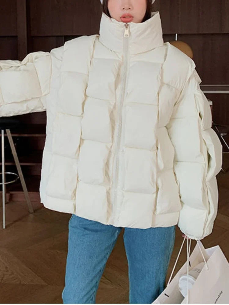 Winter Jacket for Women Three-dimensional Loose Fashion Women Coat Solid High Street Warm and Thick 2025  New Down Jacket