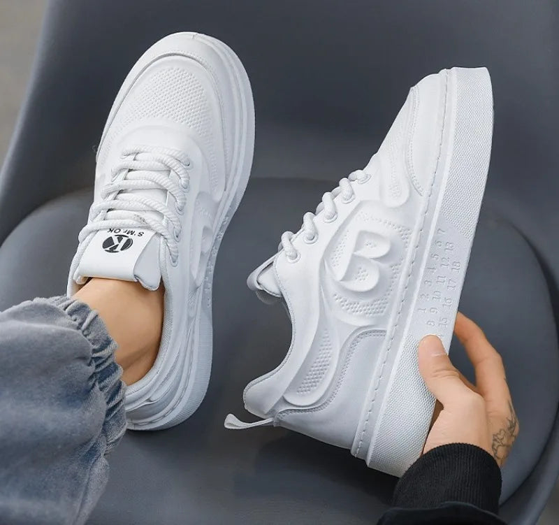 Tenis Para Hombre 2025 Men Casual Sport Shoes Spring Summer Trend Leather Low-top Flat Shoes Man Walking Footwear Versatile Plus