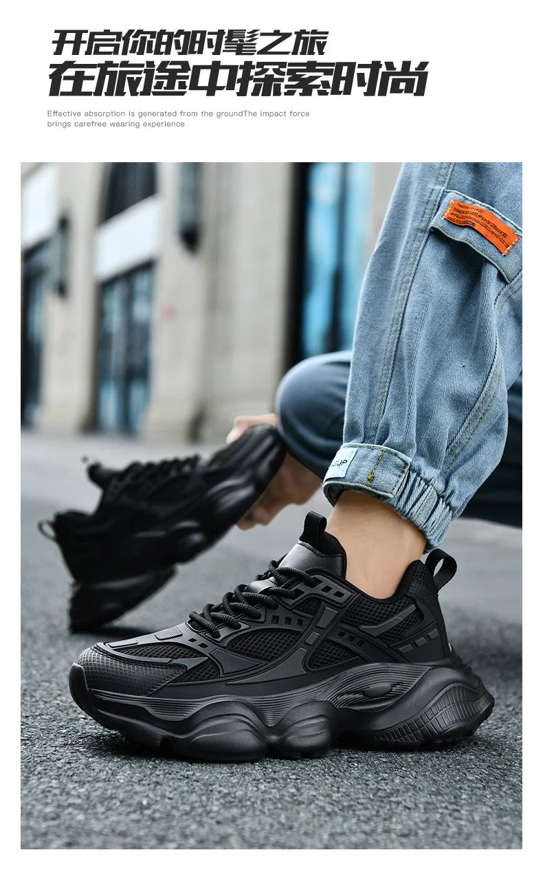 Men's Sneakers Casual  Athletic Walking Sneakers Male Black High Quality Trend Platform Running Basketball Shoes For Men 2025